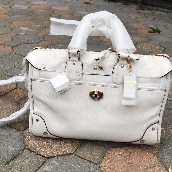 Coach Handbags - NWT Coach Chalk Rhyder Satchel With Shoulder Strap
& Dust Bag.